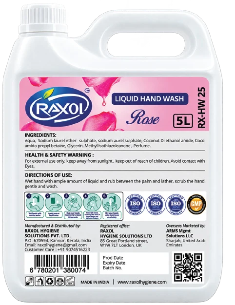 RAXOL Anti-Bacterial Liquid Hand Wash container